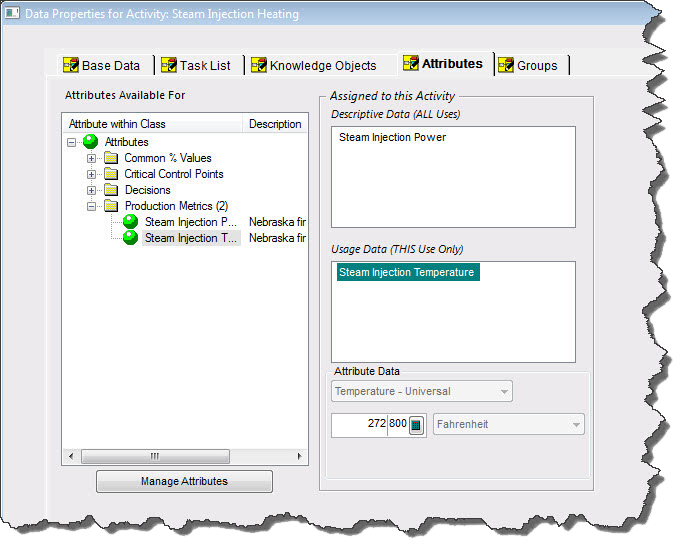 Assign your data Attributes to the process model